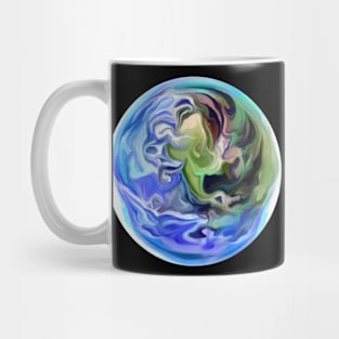 Swirly Planet Earth Globe Mug